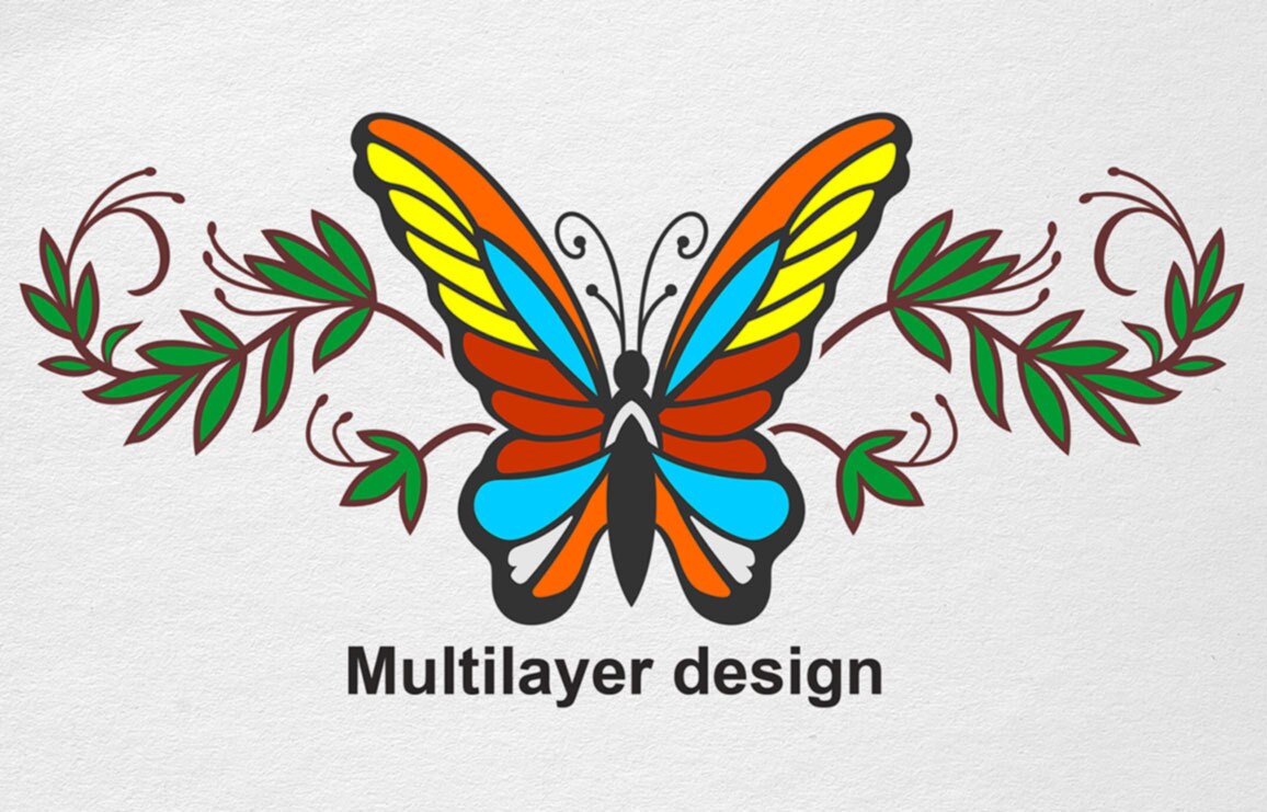 Free Free Layered Butterfly Svg 727 SVG PNG EPS DXF File