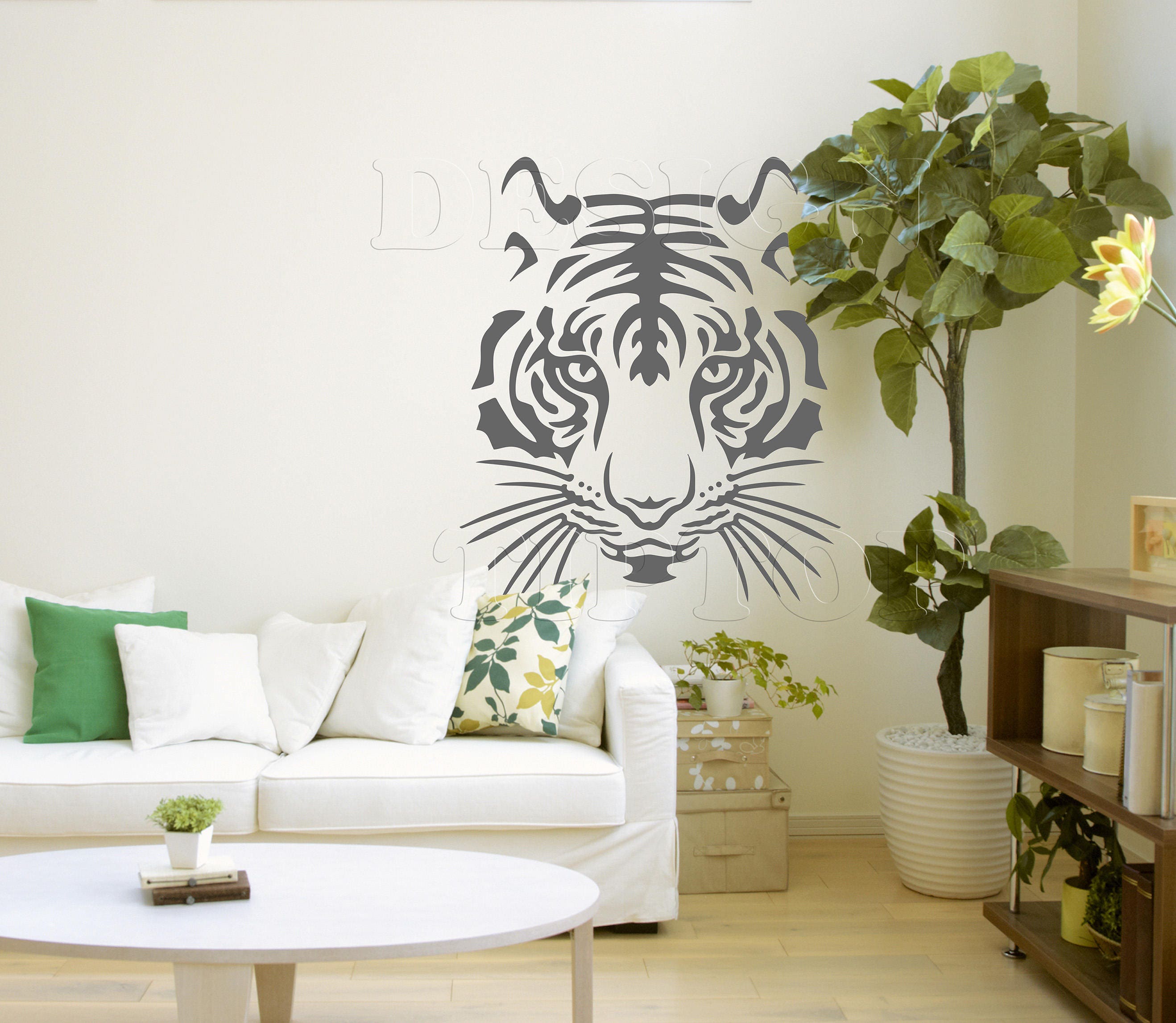 Tiger SVG head of a tiger svg dxf eps png print and cut | Etsy