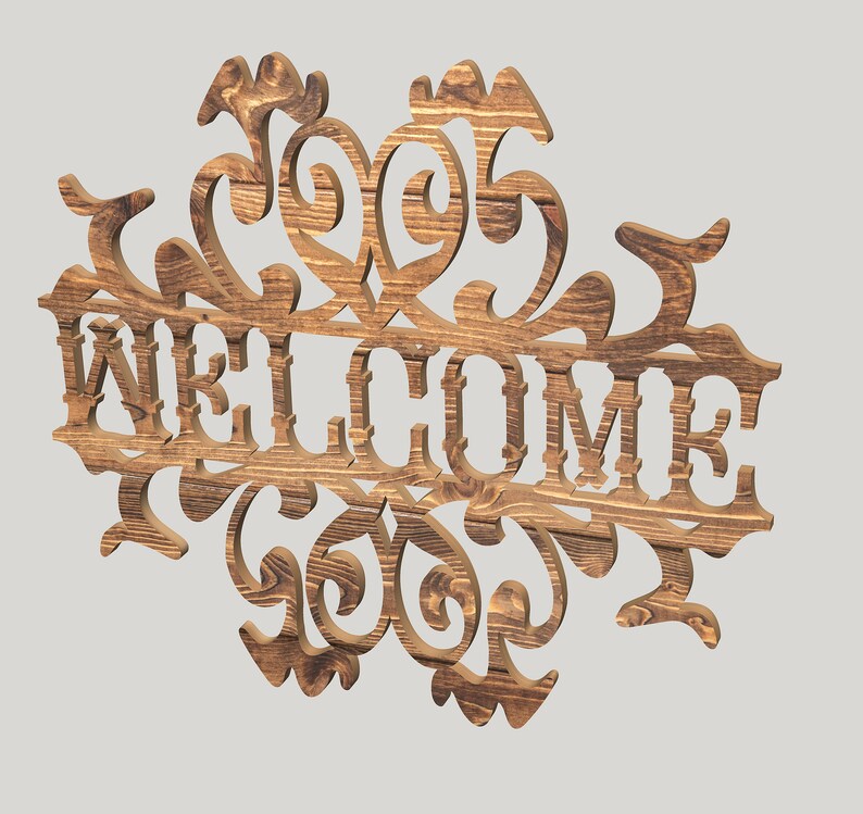 Download Welcome svg file for Cricut laser cutting files DIY wood ...