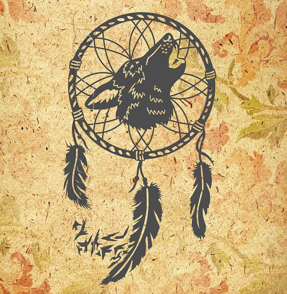 Dream catcher svg wolf dreamcatcher dreamcatcher wall decor Etsy