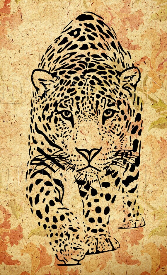 Download Leopard SVG dxf png print and cut files Cricut | Etsy