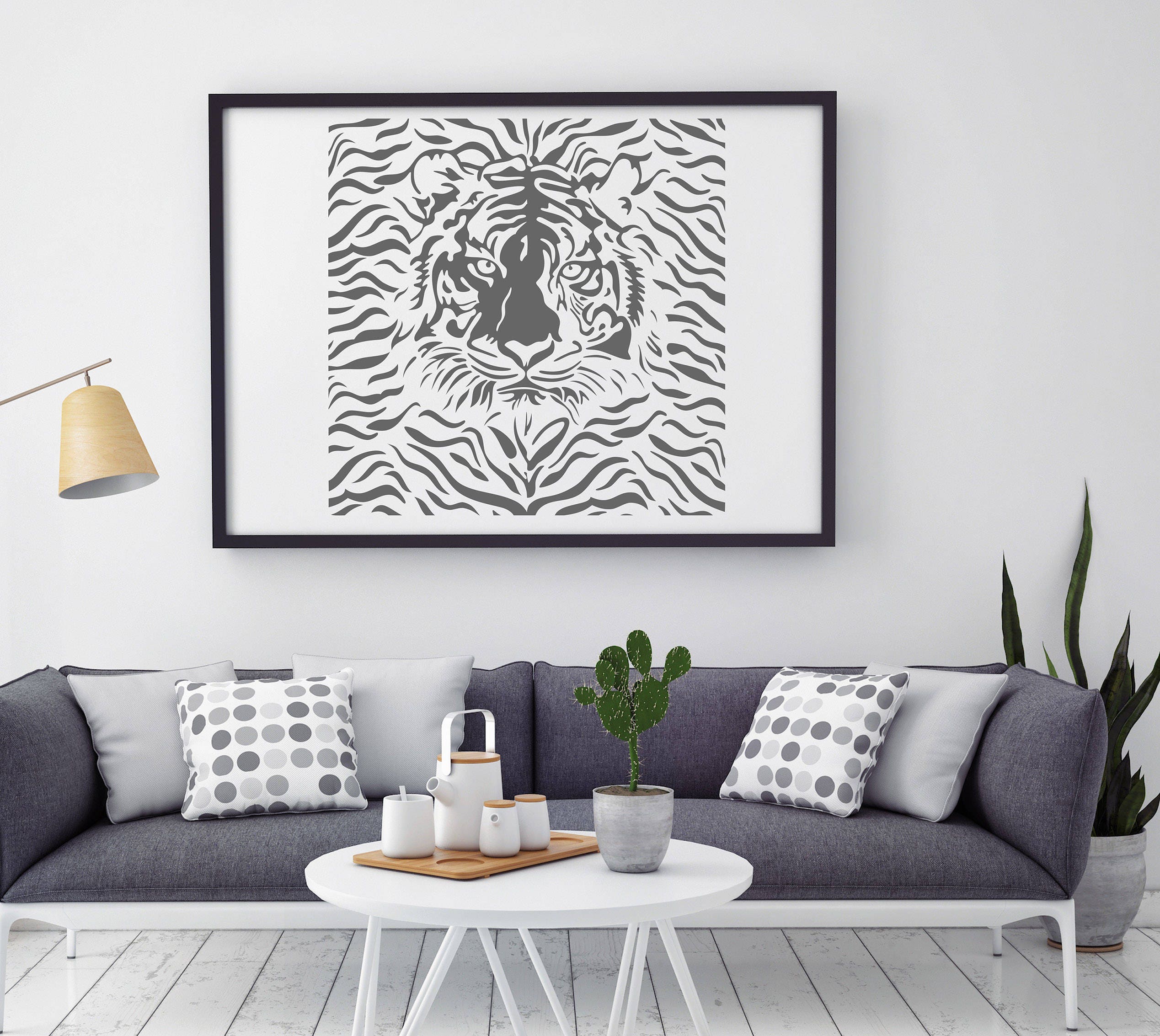 Tiger SVG tiger head tiger wall art vinyl cutting tiger | Etsy