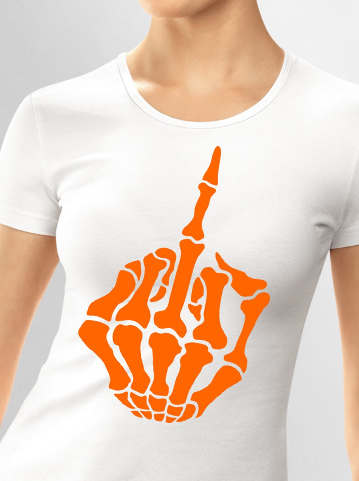 Download Skeleton hand svg middle finger svg dxf png epsprint and | Etsy