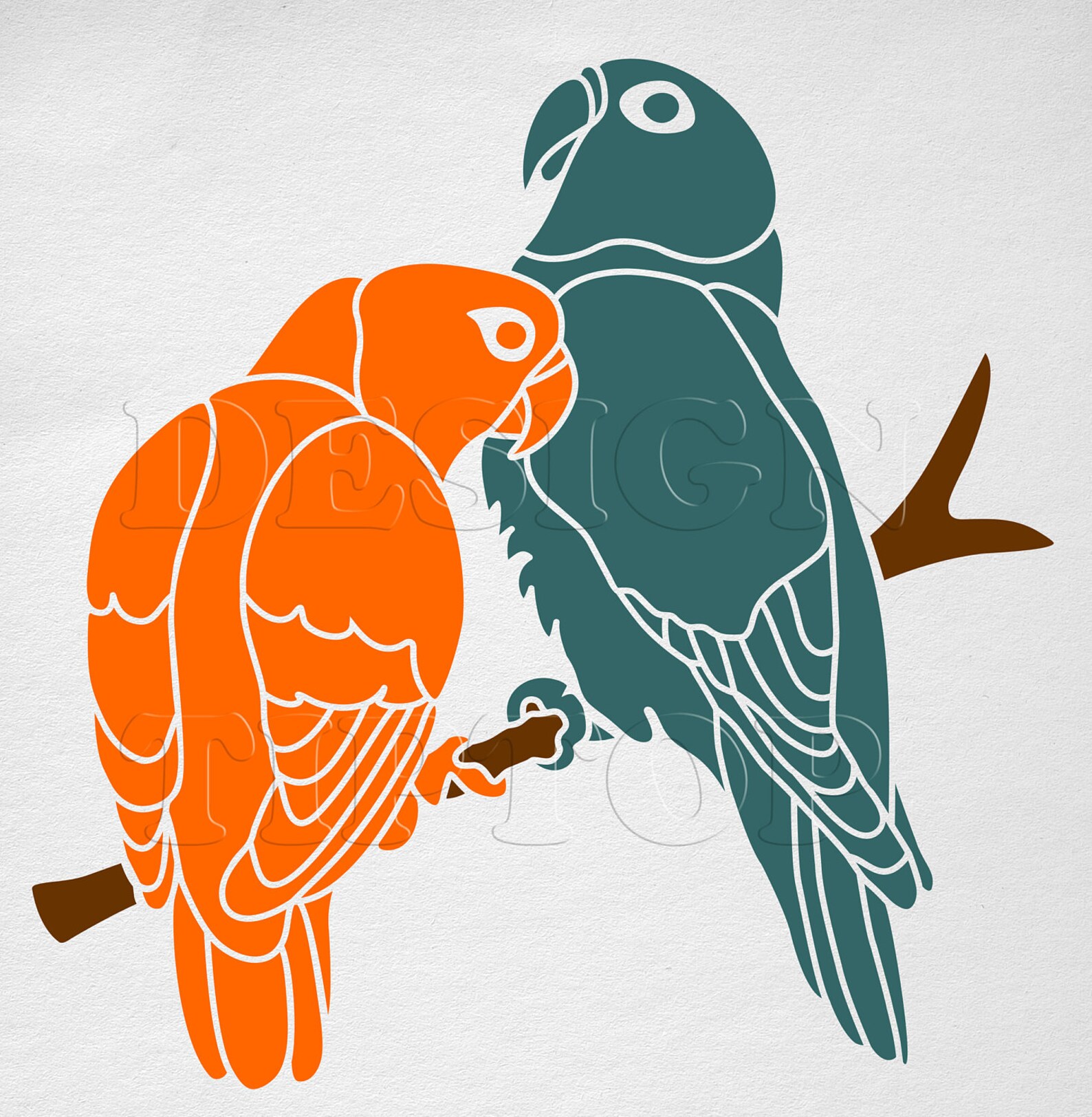 Parrot svg bird stencil parrot art parrot shirt embroidery | Etsy