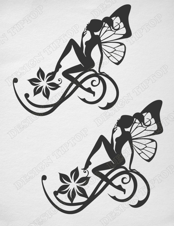 Download Fairy Svg Dxf Png Eps Cut Print Silhouette Fairy Fairy Etsy