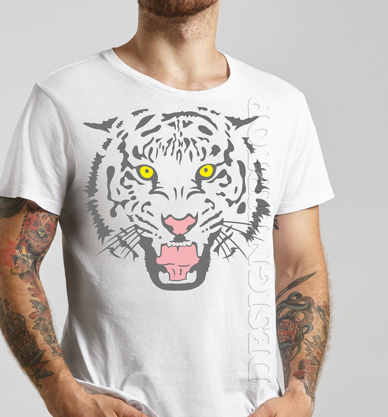 Tiger SVG Head of a Tiger Embroidery Design Tiger Shirt | Etsy