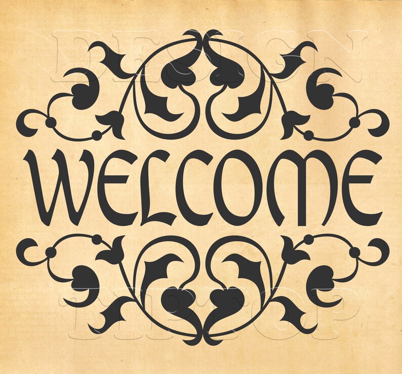 Welcome Svg Home Sign Decor For Front Door Image 0