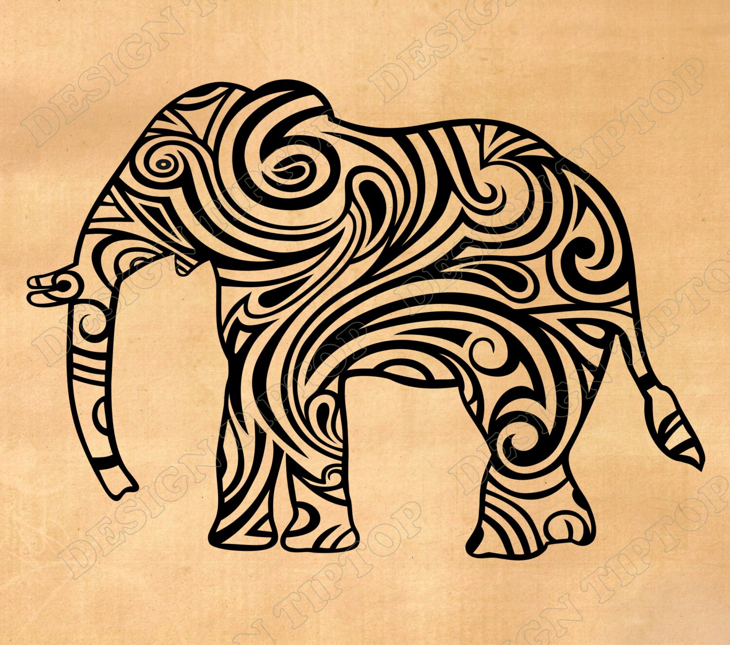 Download Elephant Svg Silhouette Studio Files Cricut Elephant Zentangle Vinyl Cutting Shirt Designs Wall Sticker Wall Art