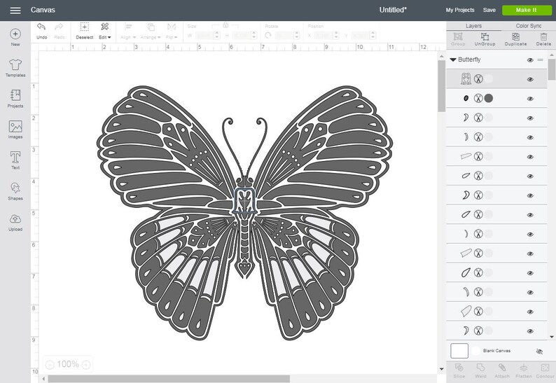 Download Beautiful butterfly SVG dxfpng eps print and cut Cricut | Etsy