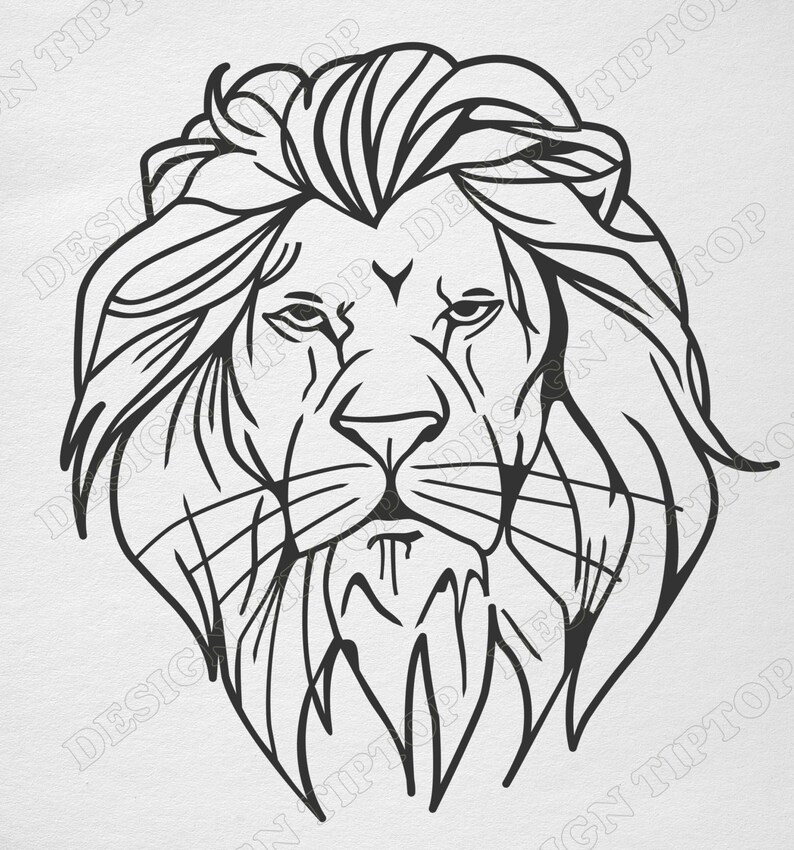 Download Kopf Löwe SVG DXF Druck und schnitt Silhouette Cricut | Etsy
