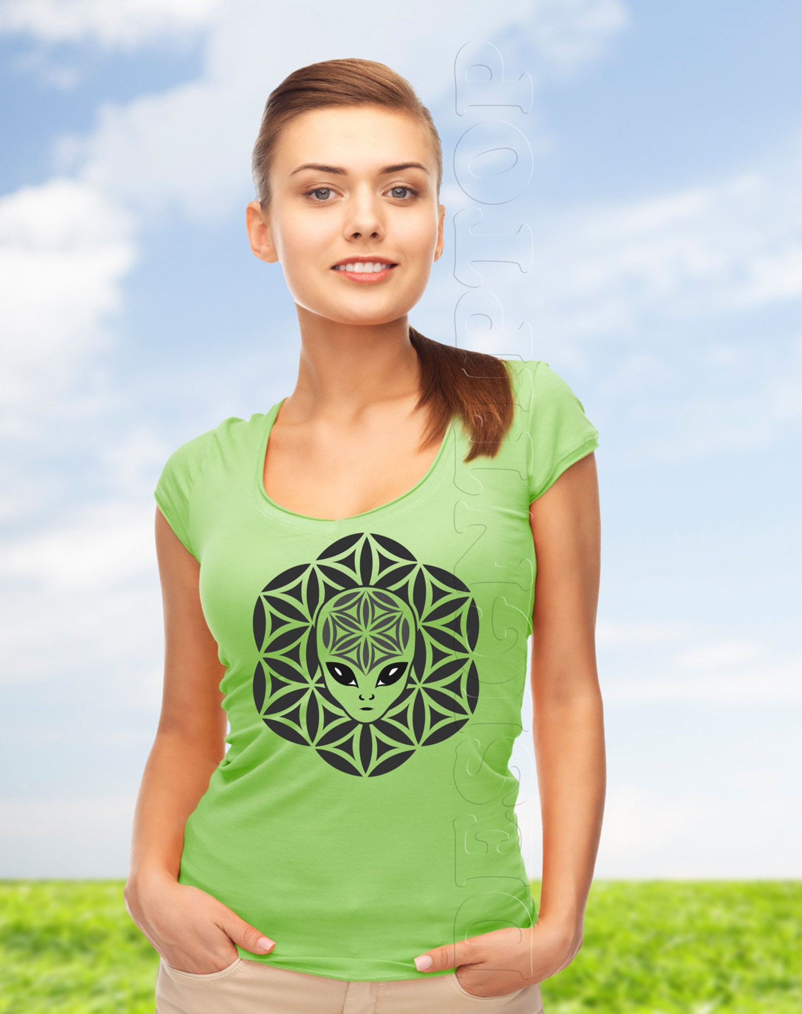 Download Mandala alien SVG mandala wall art alien shirt alien | Etsy