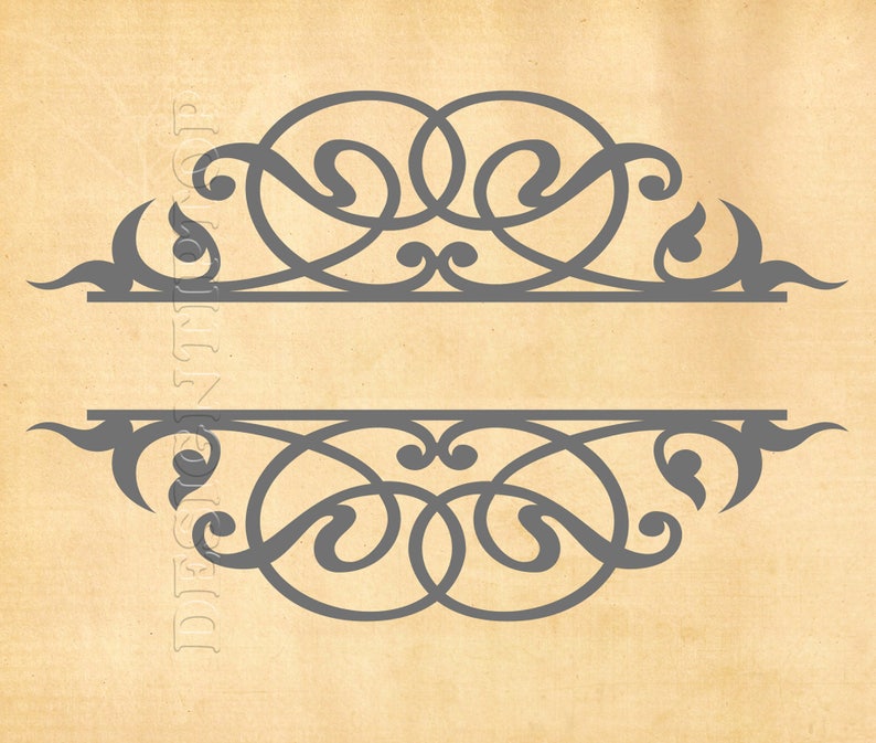 Download Split frame SVG split monogram frame swirl frame svg swirl ...