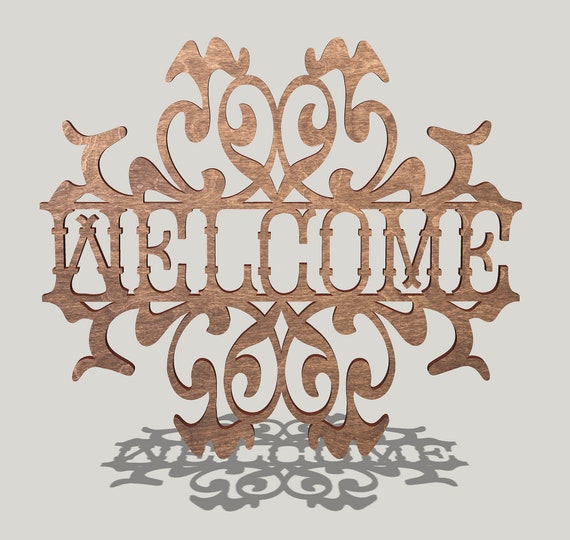 Download Welcome Svg File For Cricut Laser Cutting Files Diy Wood Etsy