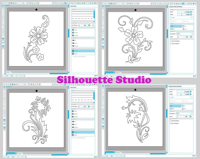 Flower svg for cricut set flower flowers svg laser cut | Etsy