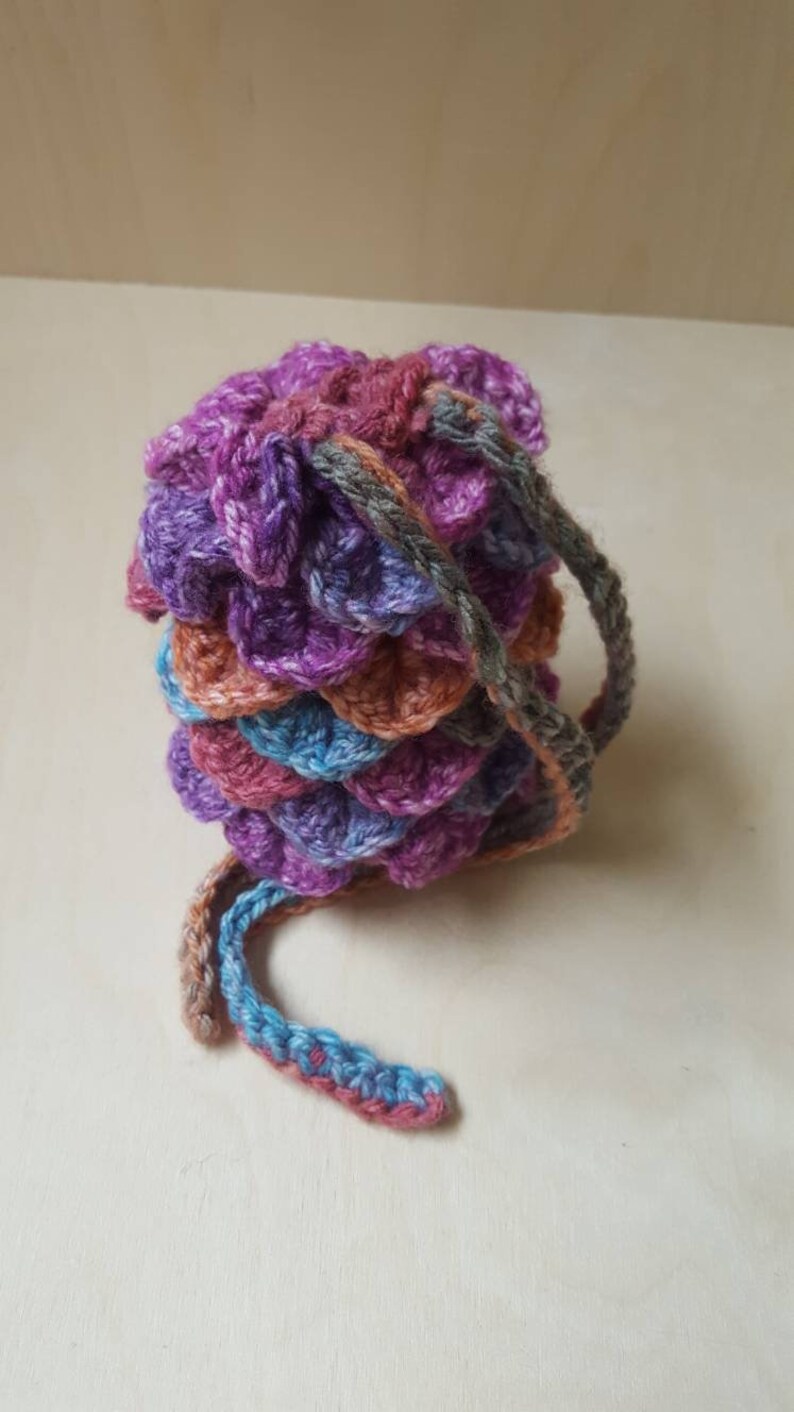 crochet dragon egg bag