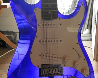 G&B Transparent Plexi-glass Strat'.