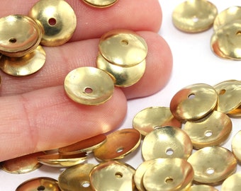 32 mm 2 Holes And Middle Hole Connector Middle Hole Connector Raw Brass Circle Connector SKU RW388