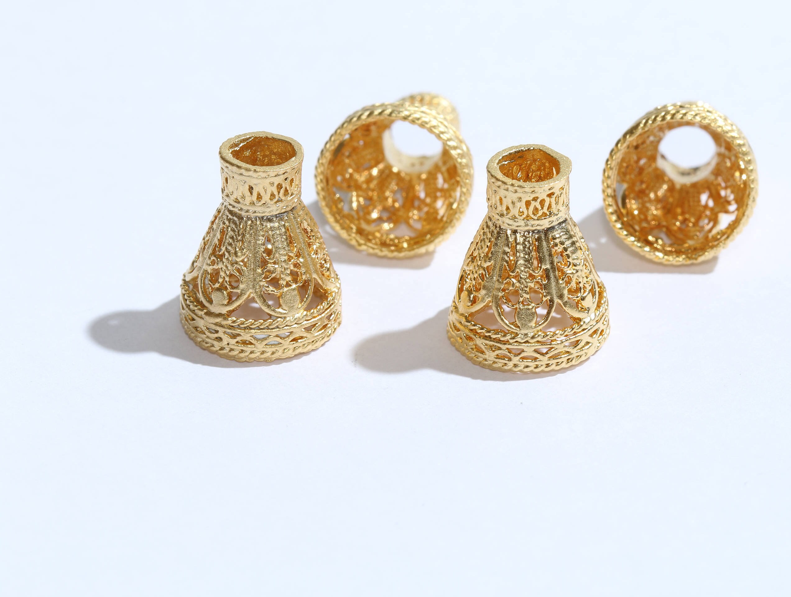 17mm Gold Tassel Cap Tassel cap Bead capsGold Etsy