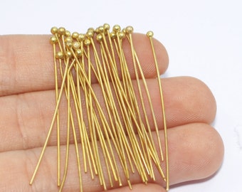34mm Ball Pin, Gold Tone Ball Point Pin,23Ga, Golden Brass, Gold Tone Ball Head Pins,Golden Brass Ball Head Pins, sku/BSN33