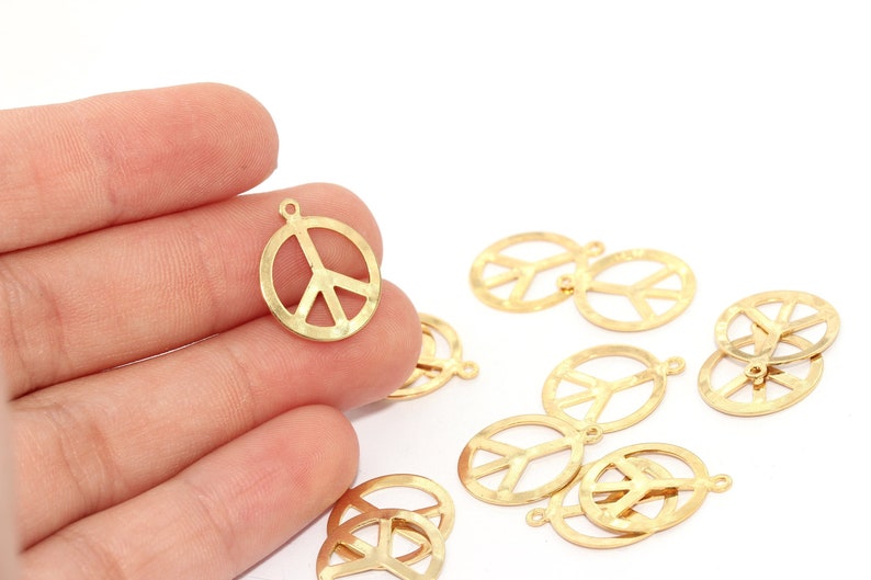 Gold Plated Peace Sign Charms Gold Plated Peace Sign ...