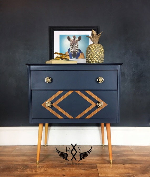 Small Mid Century Chest Of Drawers With Tapered Legs Etsy