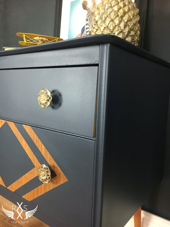 Small Mid Century Chest Of Drawers With Tapered Legs Etsy