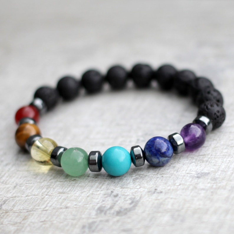 Ultimate Lava Chakra Bracelet 8mm Stone Beads Multiple Wrist Etsy UK