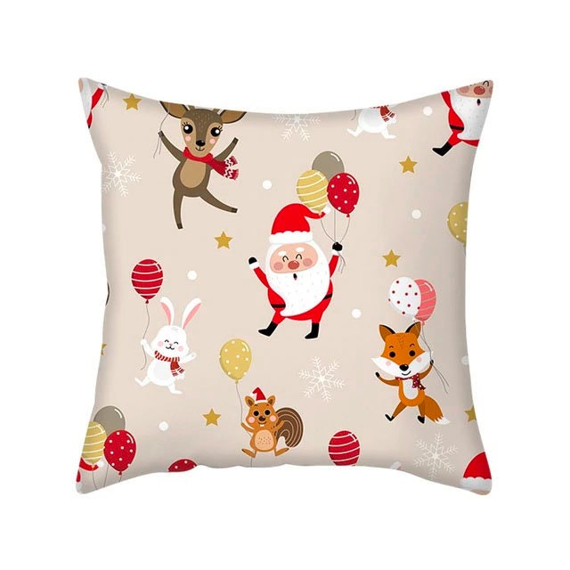 Coussin Décoratif Père-Noel Santa Clause Lapin Tissu Microfibre | Décoration Bébé Chambre Enfant Des