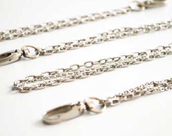 Handmade Metal Chain Wristlet Strap, Silver Pouch Strap