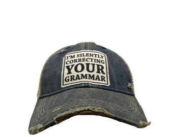 Distressed Trucker Hat, Funny Saying Patch, Adjustable  display picture 2