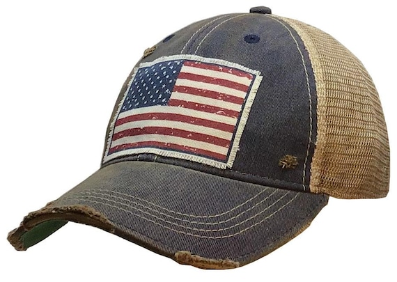 American Flag USA Vintage Distressed Trucker Cap Men's Trucker Cap Flag  Mesh Cap Patch Hat Women's Cap American Pride Patriotic -  Hong Kong