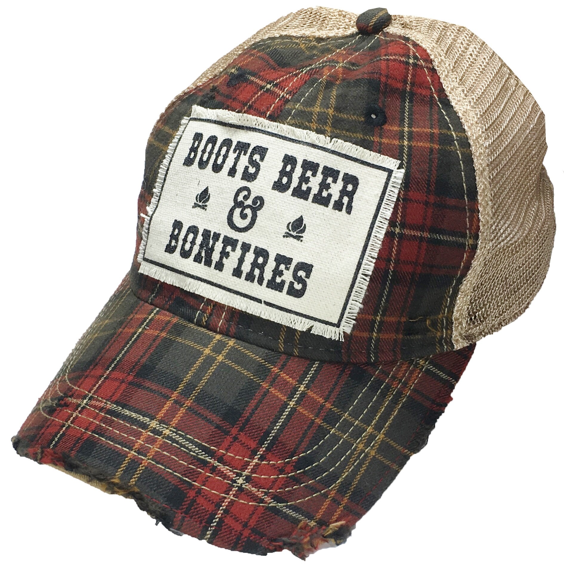 plaid cap
