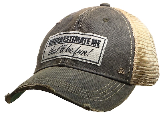 Humorous Black and Tan Distressed Cap Accessories | Humorous Black And Tan Distressed Cap | Poshmark main image 3