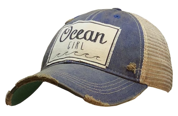 Ocean Girl Distressed Trucker Cap | Women display picture 3