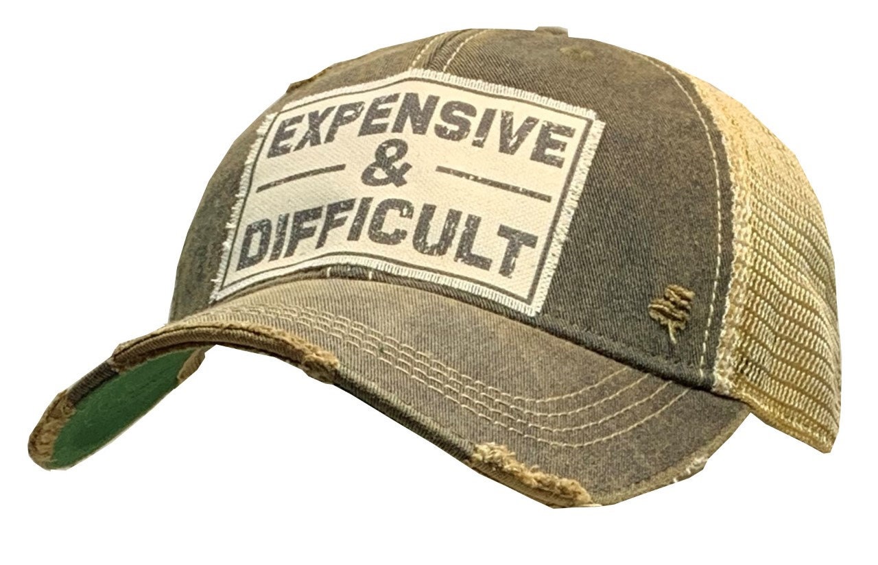 Retro Expensive and Difficult Embroidered Trucker Hat Expensive & Difficult – The Mad Hatter Company main image 3