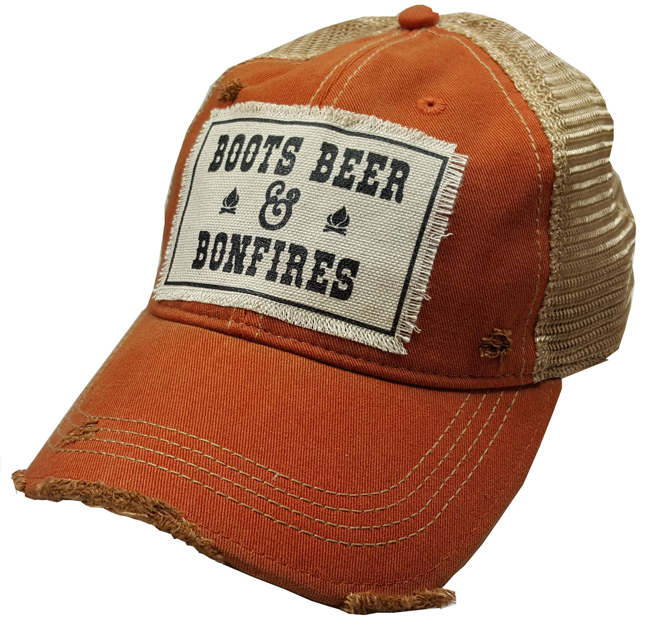 distressed trucker cap