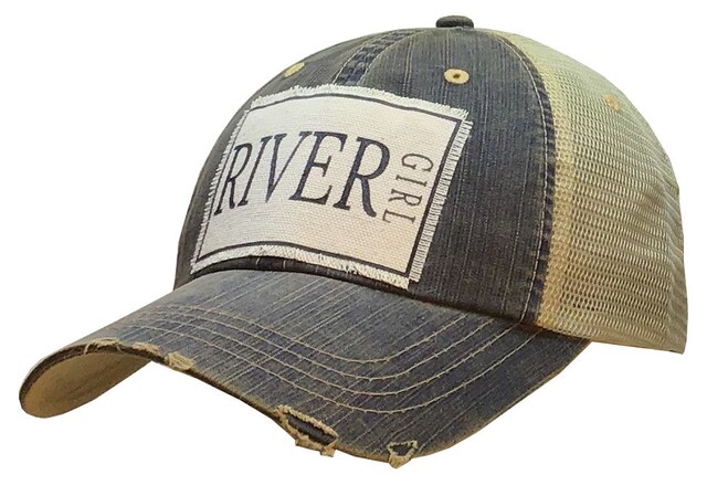River Girl Distressed Trucker Cap main image 1