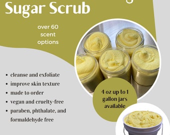 Half gallon Wholesale Turmeric Foaming Sugar Scrub. Nail salons, Christmas gifts, baby/bridal showers. Label and resell as your own