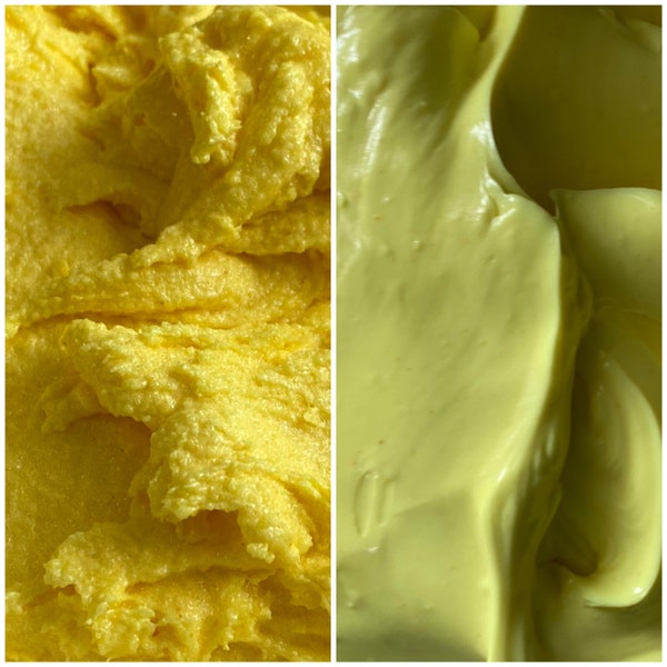 2 Gallon Wholesale Combo- 1 gallon each of our Turmeric Body Butter and Turmeric foaming scrub. Bottle, label and resell as your own.