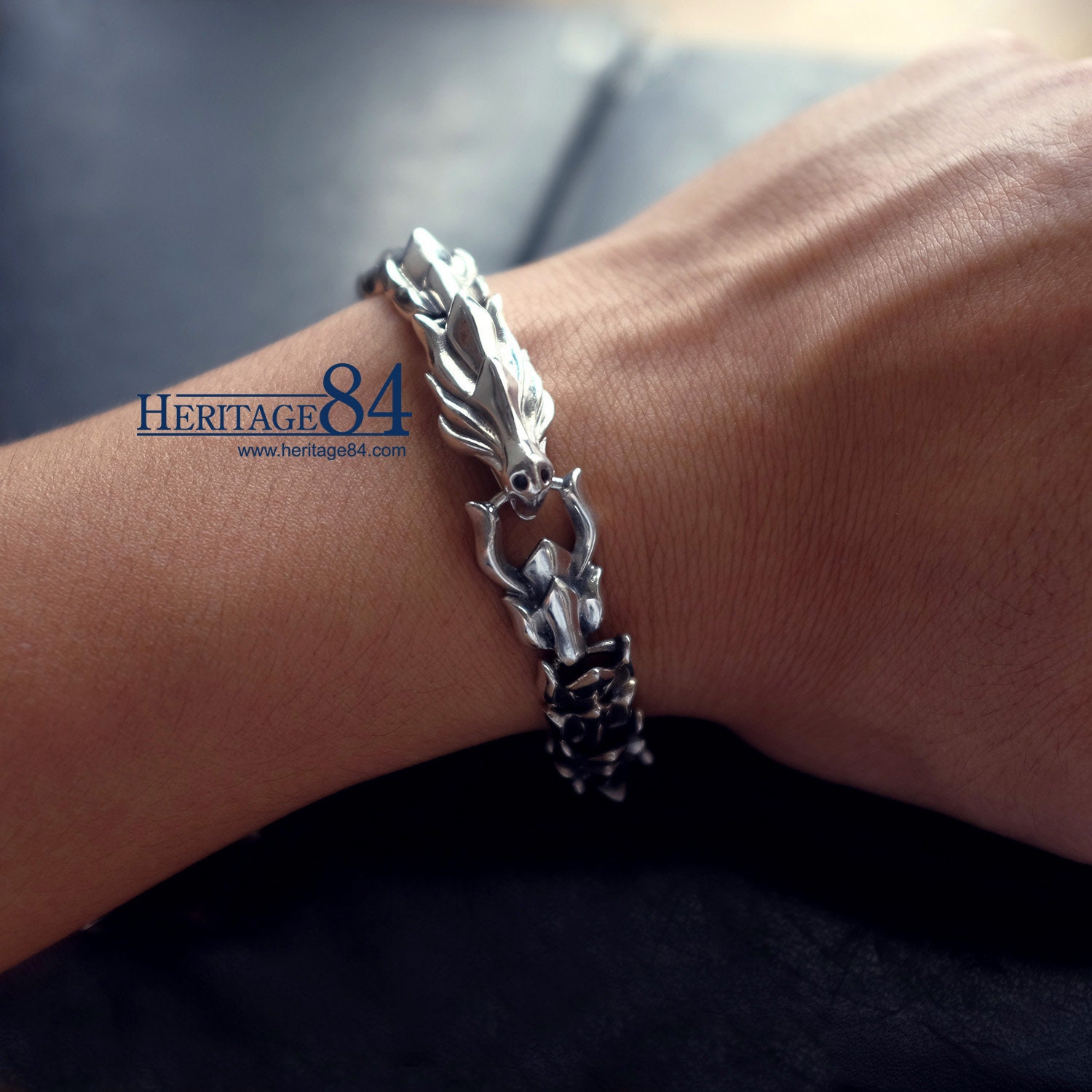 925 Sterling Silver Dragon Bracelet | Dragon Jewels