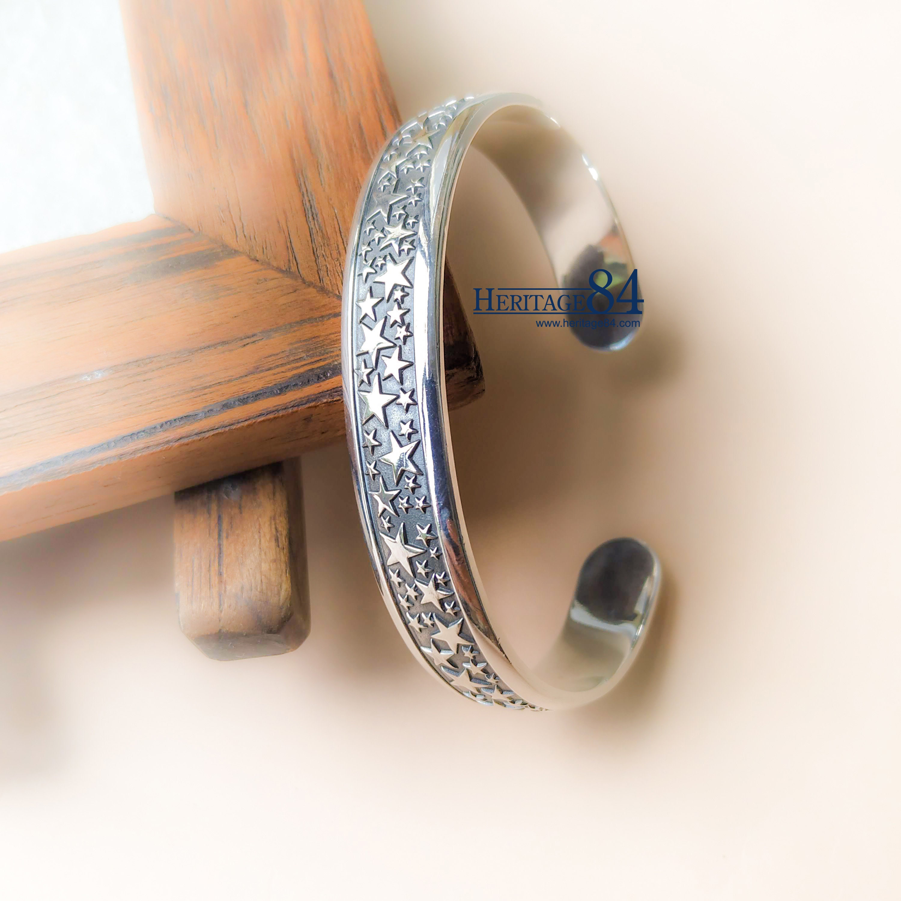 Sterling Silver Bracelet Star Jewelry Cuff Bangle Bracelet Etsy