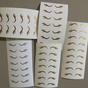 lot de 12 paires d'autocollants en vinyle pour cils