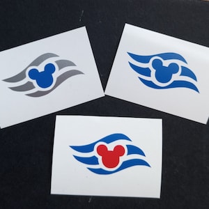 Conjunto de 6 decalques do logotipo da Disney Cruise Line – adesivos de vinil para bagagem, janelas e scrapbooking
