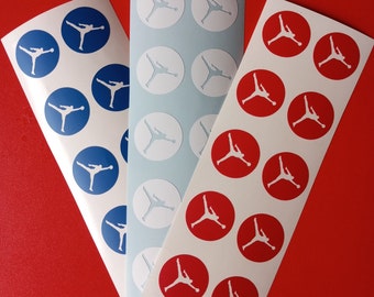 Set of 10 Jordan decals, Jump man vinyl decals, Basketball jump man