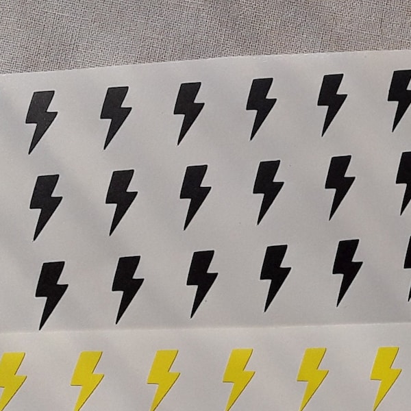 set of 16  Thunder vinyl decals, Lightning bolt decals /