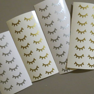 lot de 12 paires d'autocollants en vinyle pour cils
