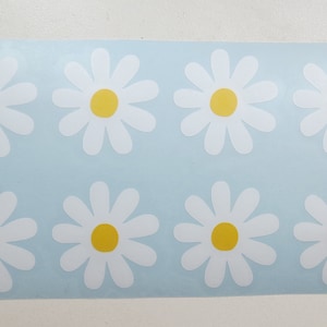 set of 8 Daisy Flower Vinyl