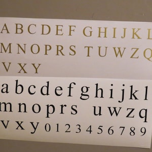 Calcomanías de vinilo con letras mayúsculas del alfabeto
