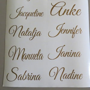 CUSTOM NAME decal for champagne glass,  wine glass , acrylic, plastic glasses.