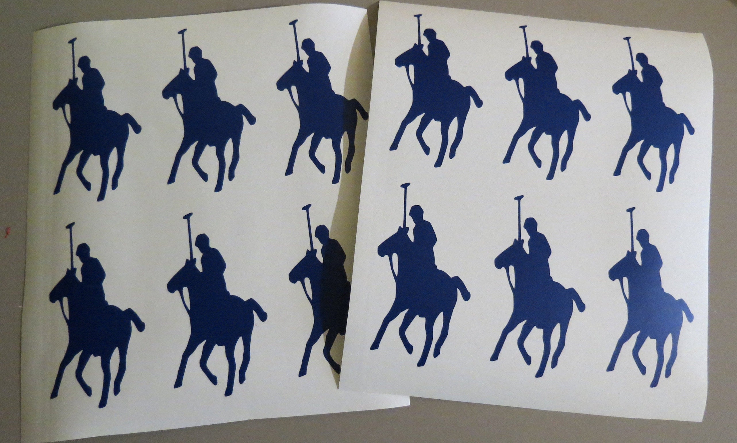 Set of 12 Polo Player Vinyl Decal Polo Horse Decal Stickers - Etsy